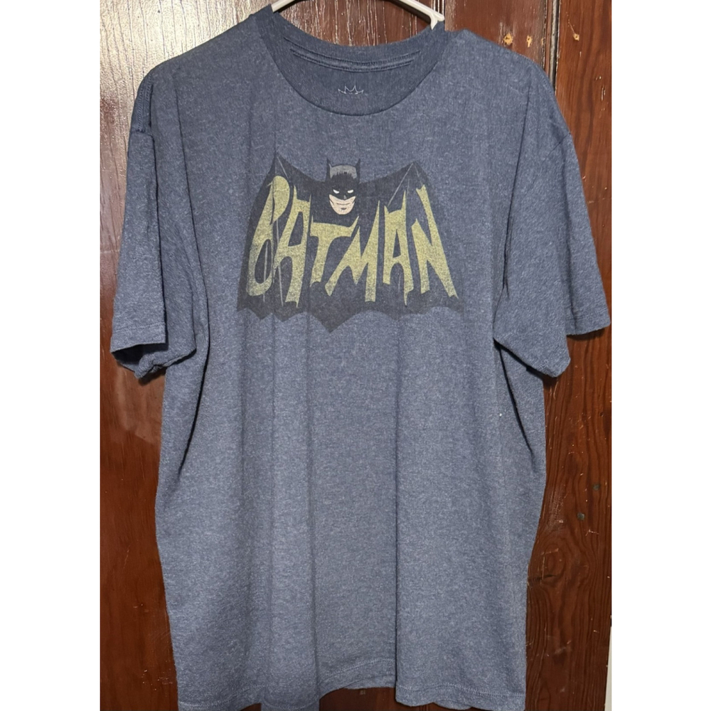 Batman Vintage Logo T-Shirt Men's Size XL DC Comics Blue